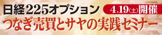 日経225オプション つなぎ売買とサヤの実践セミナー